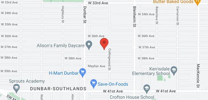 map of 3520 W 37TH AVENUE